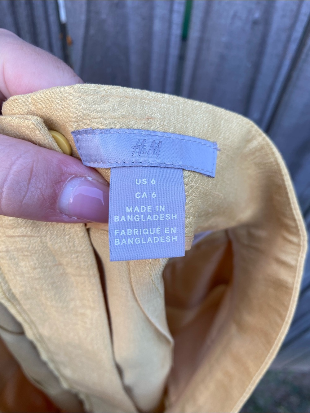 H&M Yellow Kids Shorts